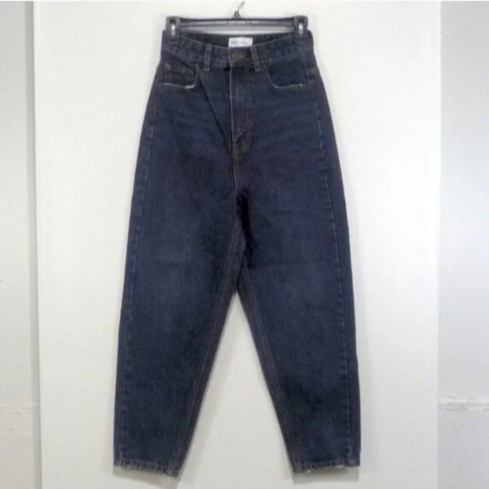 ZARA ULTRA HIGH WAIST MOM JEANS RIGID SIZE 2